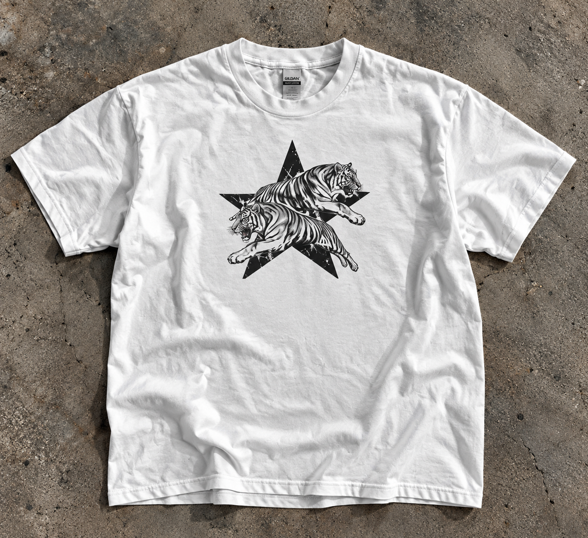 Double Tiger Star Graphic Tee