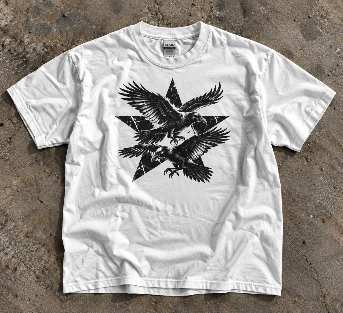 Double Raven Star Graphic Tee
