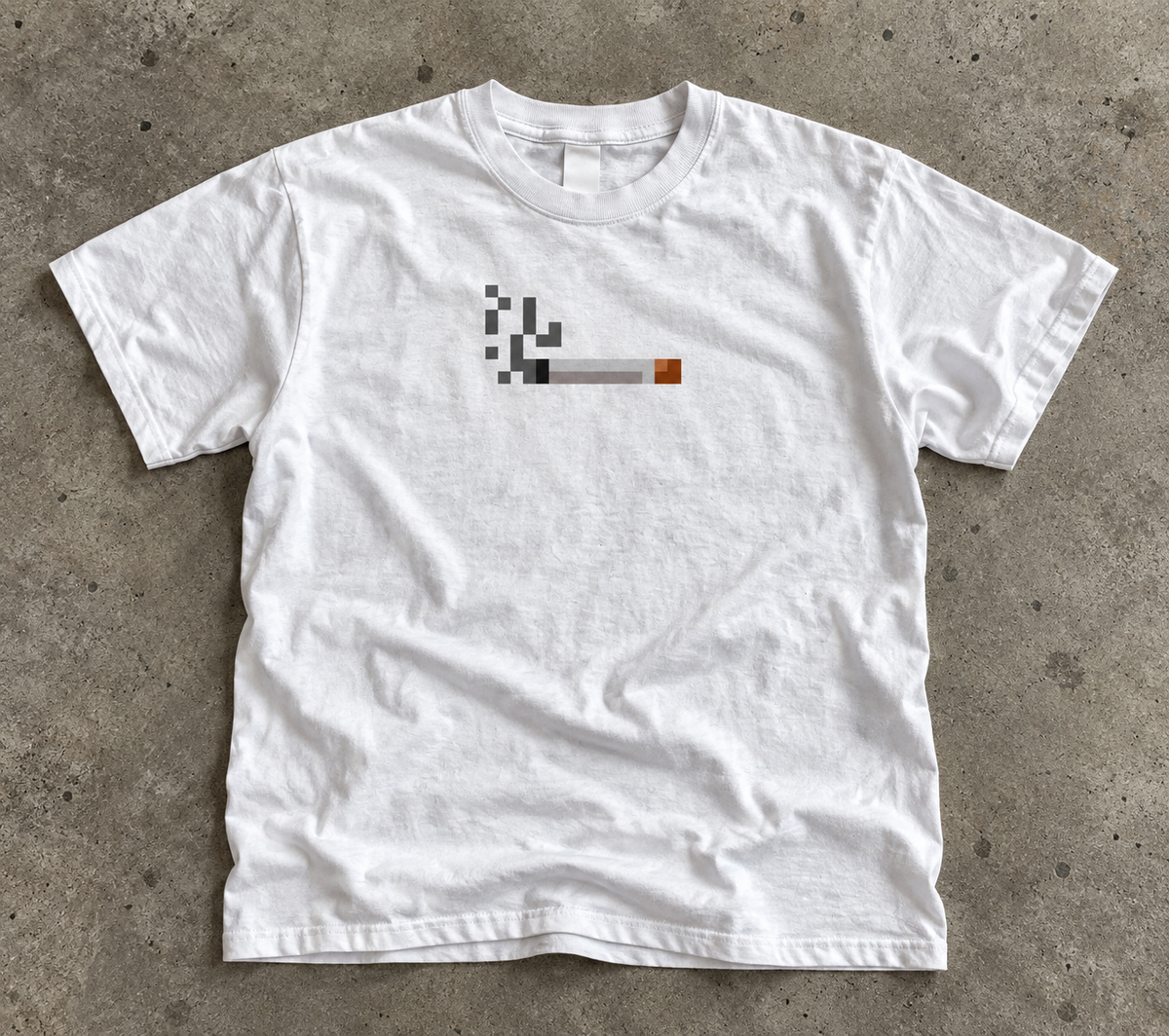 Pixel Cigarette Tee – Minimalist Streetwear