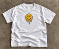 Pixel Melting Smiley Tee – Retro Streetwear