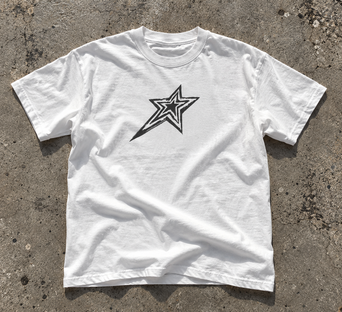 Distressed Shooting Star Graphic Tee