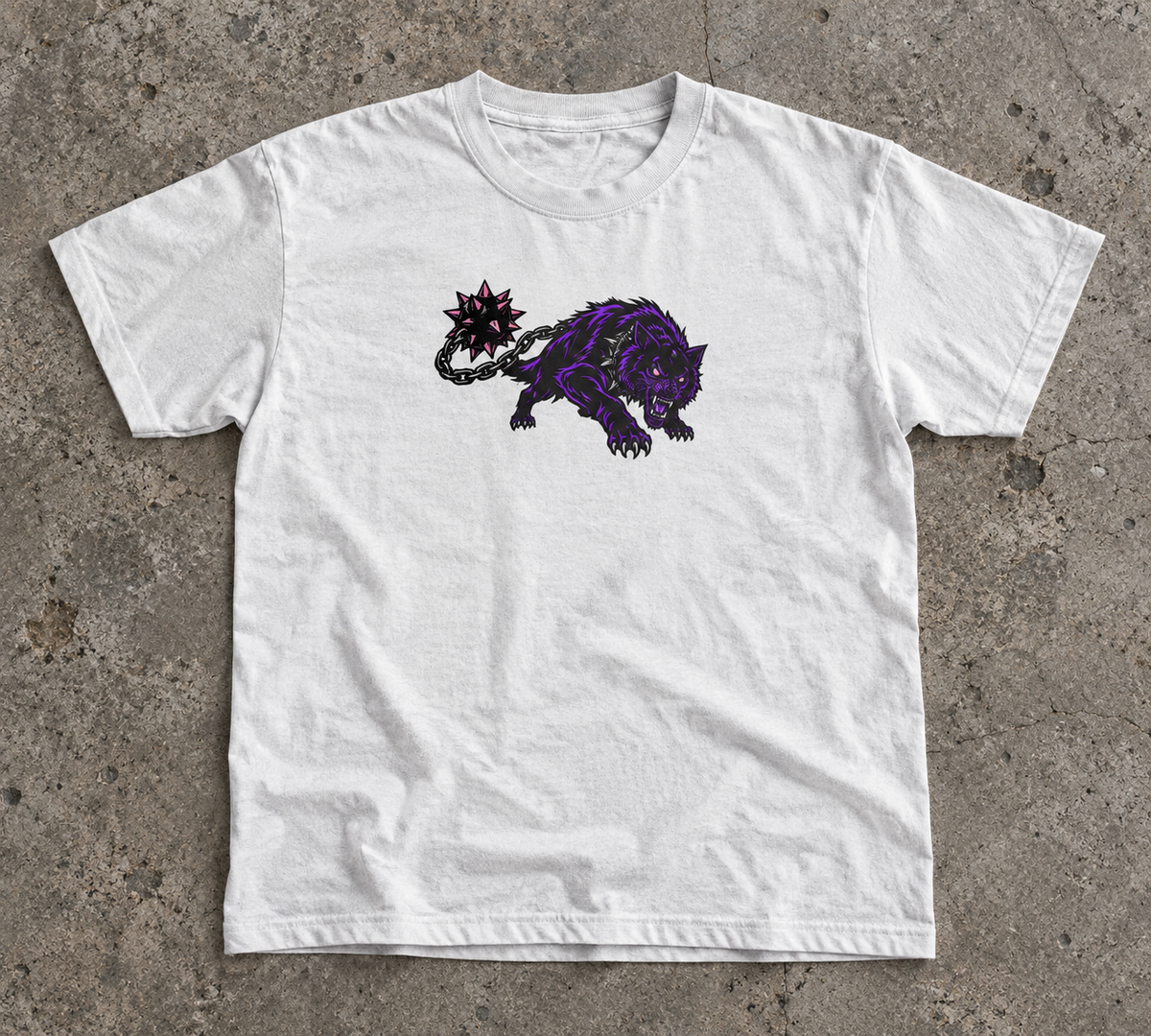 Purple Wolf Chain Graphic Tee